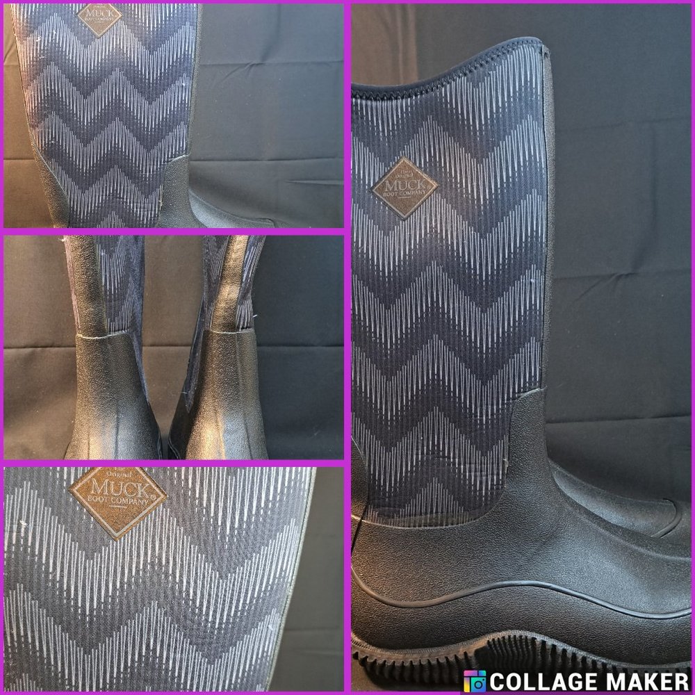 women rain boots by MUCK CO, sz 9 black